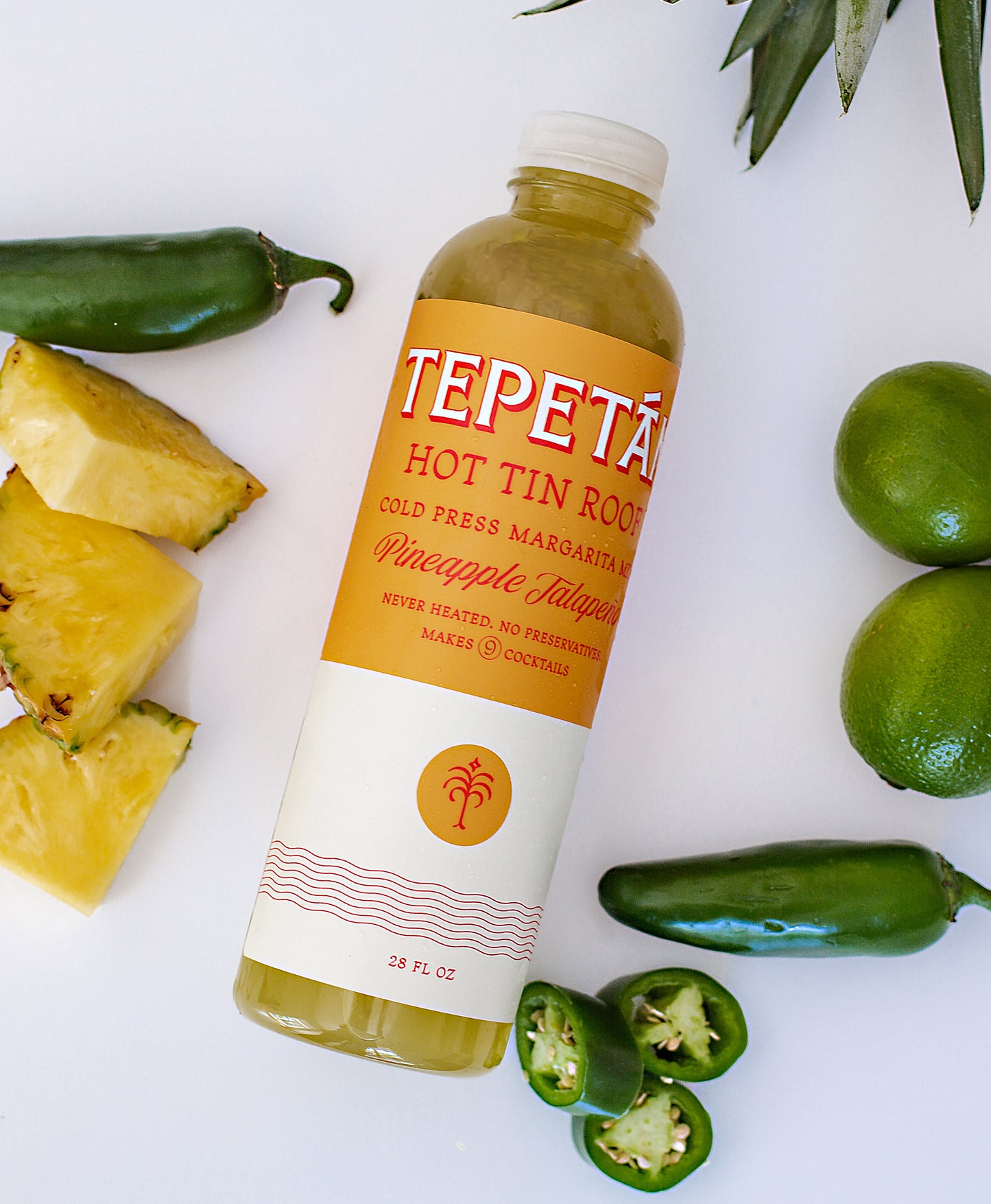 6 x 28oz Bottles: 3 Orange Pineapple + 3 Pineapple Jalapeño